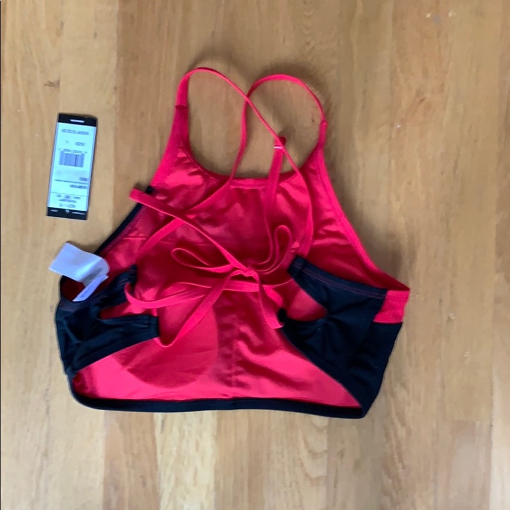 NWT Adidas colorblock crop high top bikini top - Picture 5 of 6